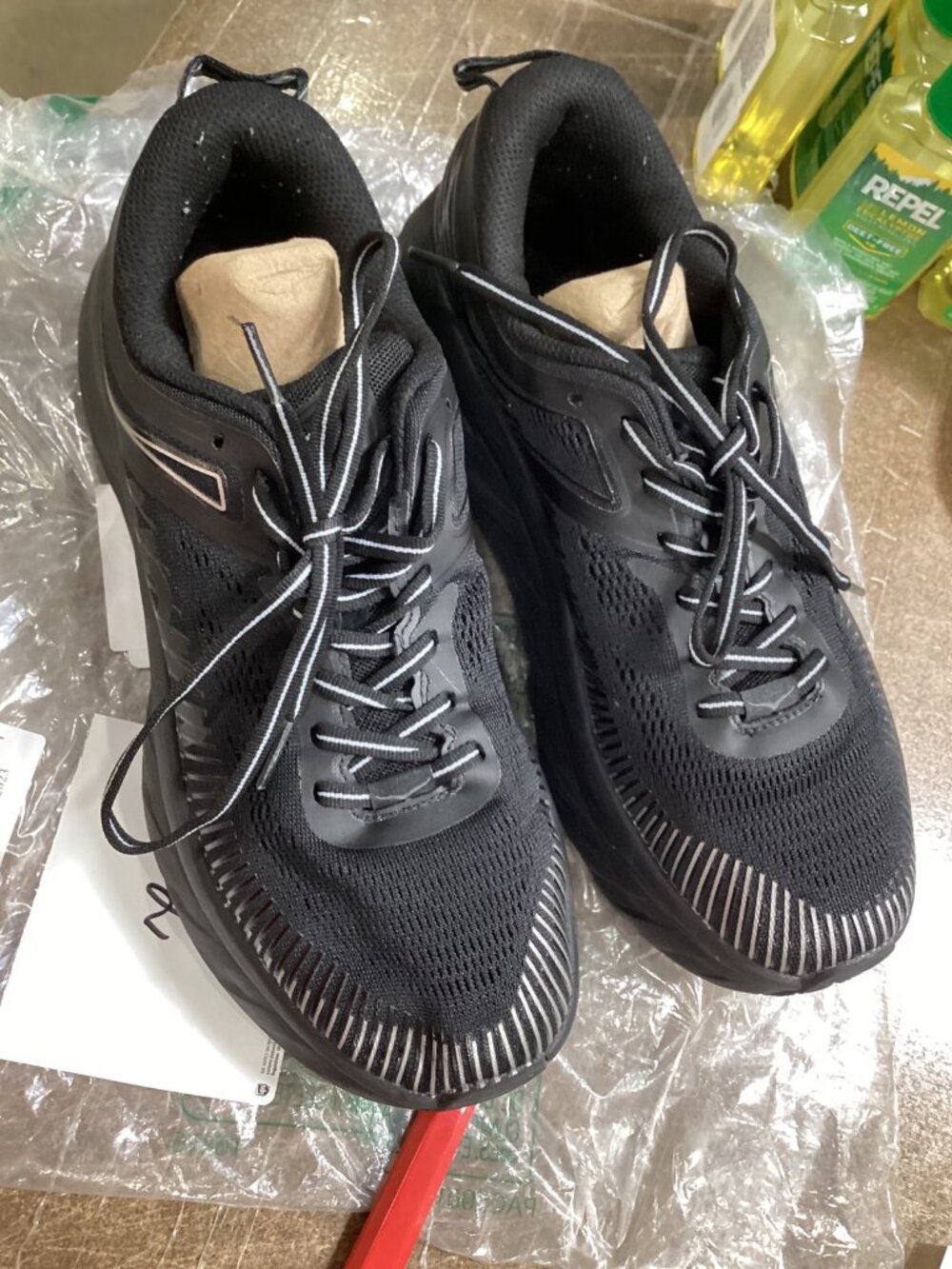 Hoka One Bondi 7 WIDE Black Running Shoes Athletic Sneakers Cushioned Trainers